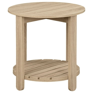 Coaster Fowler 1-shelf Round Engineered Wood End Table Natural