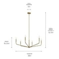 thumbnail image 5 of 52719CPZ Kichler Lighting Madden - 6 Light Chandelier-18.25 Inches Tall and 38 Inches Wide-Champagne Bronze Finish, 5 of 7