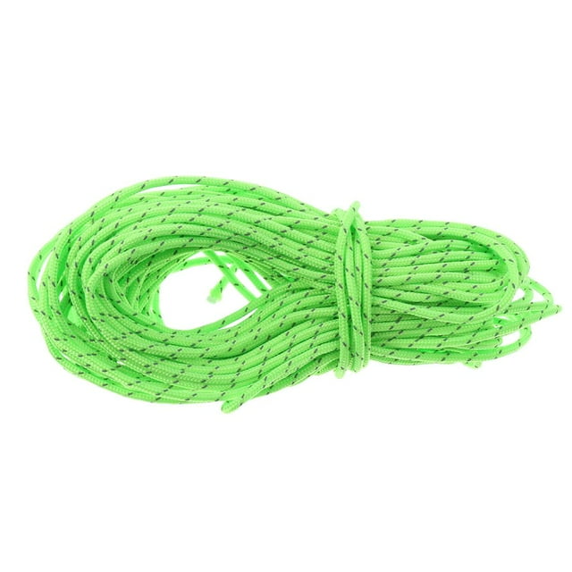 Cuerda Zulema 50 Pies Reflectante Guyline Camping Verde Fluo