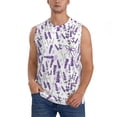 thumbnail image 2 of Lsque Lavender Flowers Print Men's Cotton Blend Sleeveless Muscle Shirts (S-3XL)- Moisture Wicking, Odor Protection, UPF 30+,Large, 2 of 8
