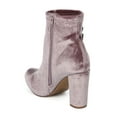 thumbnail image 3 of New Women Liliana Kenzy-27 Velvet Embroidered Rose Patch Chunky Heel Bootie, 3 of 6