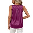 thumbnail image 4 of Posijego Satin Tank Tops for Womensilk Blouses Solid Color Casual Dressy Summer Shirt Sleeveless Tank Tops for Business Work, 4 of 9