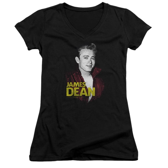 Dean - Red Jacket - Juniors Cap Sleeve V-Neck Shirt - Medium