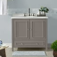 thumbnail image 2 of Alaterre Furniture Williamsburg 36 in. Bathroom Vanity - Freestanding Cabinet Without Sink - Wood Vanity with Soft-Close Doors, Gray, 2 of 9