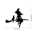 thumbnail image 3 of SLYNSHome Halloween Flying Witch Garden Stake, Black Metal Silhouette Yard Decor with Cat, Outdoor Tree Wall Decoration for Porch, Spooky Fall Holiday Home Accent, 3 of 6