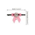thumbnail image 2 of INSPIRE CHIC Women's Bow Tie All-match Adjustable Diamond-encrusted Neck Tie for Uniform Shirts Pink One Size, 2 of 5