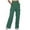 Green, variant on Women's Fashion Solid Strappy Trousers, High Waisted Elastic Waist Wide Leg Cargo Pants with Pockets, 2025 Trendy Casual Baggy Joggers Pants