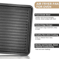thumbnail image 3 of GCQ Rectangle Air Fryer Replacement Tray Rack, 11.8 x 9.5 Inch Food Grade Steel Grill & Baking Pan, Compatible with Oster 11Qt Dual Air Fryer Oven, Dishwasher Safe, 3 of 7
