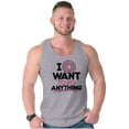 thumbnail image 5 of I Donut Want to Do Anything Funny Pun Tank Top T Shirts Men Women Brisco Brands X, 5 of 6