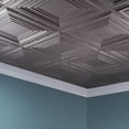 thumbnail image 2 of Fasade Trad 3 2ft x 4ft Vinyl Glue Up Ceiling Tile in Brushed Nickel 5pk, 2 of 2