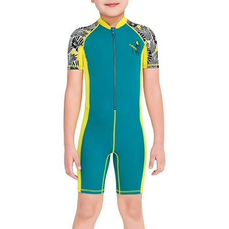 Short Sleeve Childrens Wetsuit 2mm Neoprene TWF Kids Short Sleeve