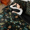 thumbnail image 4 of Homewish Floral Leaves 7 Pieces Bedding Comforter Set For Female Men Adults,Flying Animals Full Bedding Set Lightweight,Exotic Style Fitted Sheet Flat Sheet,Ultra Soft Home Decor,Reversible, 4 of 8