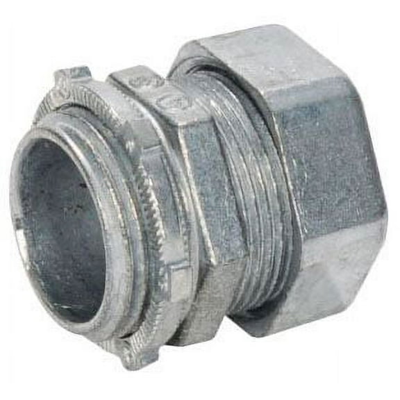 Steel Electric 1012, EMT Connector, 1In Zinc Emt Compression Connector, 1 PC