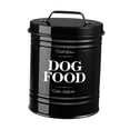 thumbnail image 2 of Contenedor de premios para perros con tapa hermética, tarro de galletas para mascotas, de hierro galvanizado, elegante Negro, 2 of 9