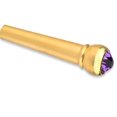 thumbnail image 1 of 6 uds. Pasador de puente, Material de cobre, clavija de puente para guitarra acústica popular, clavo con punto de cristal colorido (púrpura), 1 of 5