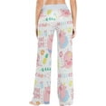 thumbnail image 4 of FREEAMG Women Pajama Pants Lounge Pants Long Stretch Comfy Sleepwear Cute Piggy Pink White, 4 of 7