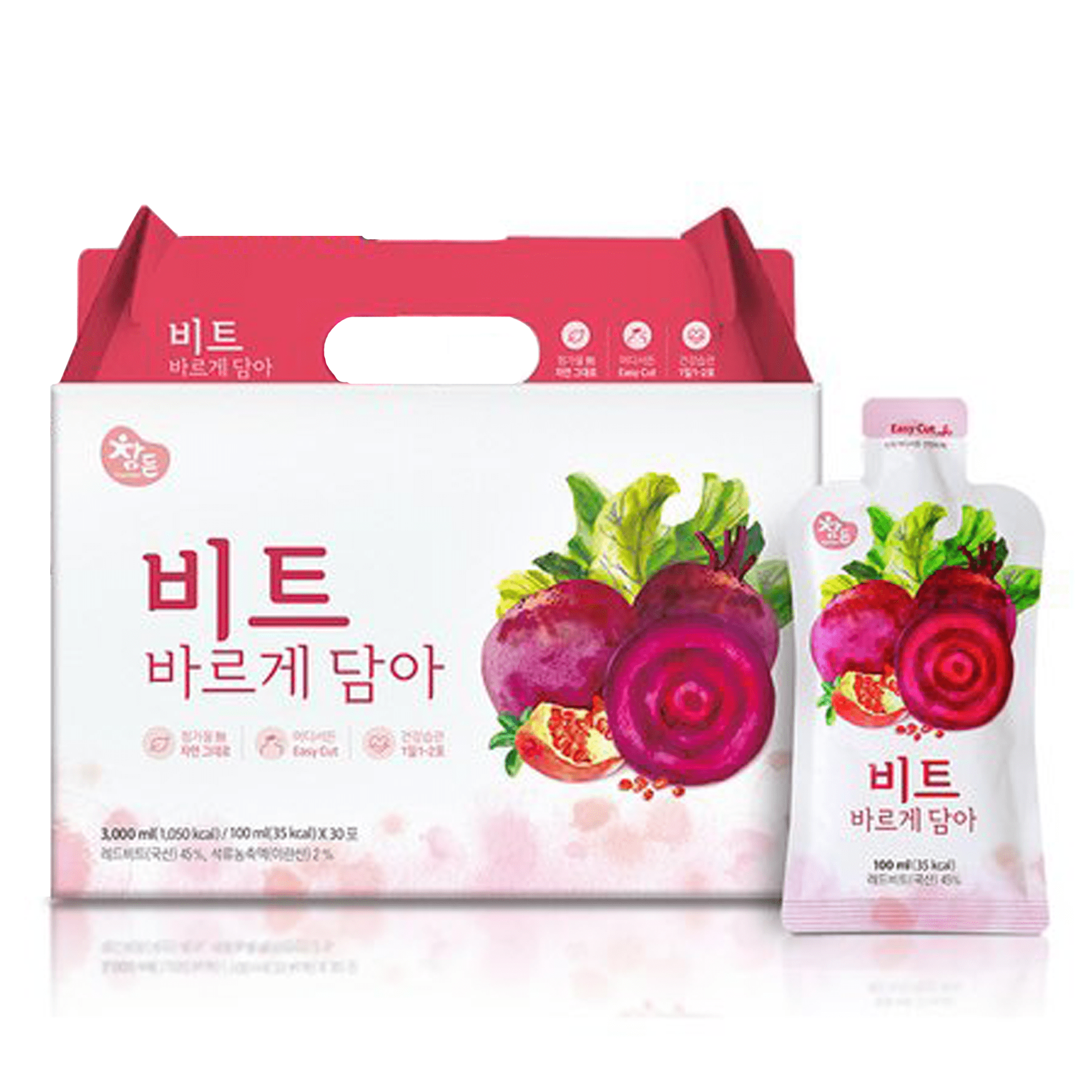 Charmden Natural Healthy Red Beet Juice with Apple & Pomegranate, No Added Sugar Artificial