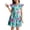 1-Mint Green249, variant on Kiijoy Girls Summer Flutter Sleeve Dress Flower Print Crew Neck Skater Dress, Sizes 3-4