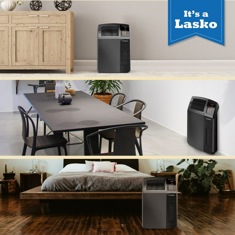 Lasko 1500W Electric Cyclonic Ceramic Room Space Heater with Timer, CC24920,  Black - Walmart.com
