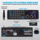 thumbnail image 2 of Pyle Amplificador de mezcla Bluetooth de doble canal - Mezclador de sonido de karaoke de montaje en rack de 2000 W Sistema de caja receptora estéreo para el hogar con RCA, USB, AUX - Para altavoz, PA,, 2 of 5