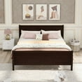 thumbnail image 4 of Newboti Furniture Full Size Wood Platform Bed with Headboard and Wooden Slat Support (Espresso) NO.39836, 4 of 9
