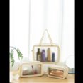 thumbnail image 2 of Lazer Makeup Travel Pouch, Cosmetic Bag, Travel kit Pouch for Toiletries, Brushes and Cosmetics - Set of 3 - Washbag Pouch - Cream, 2 of 9