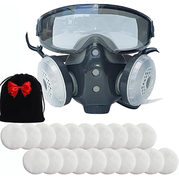 Arshipscho Dust-Proof Integrated Respirator Mask, Dust Proof Integrated Respirator Mask Woodworking, Full Face Respirator