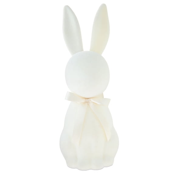 Flocked Bunny Tabletop Decoration, Cream, 16", Easter by Way To Celebrate