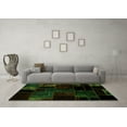 thumbnail image 3 of Ahgly Company Indoor Square Patchwork Green Transitional Area Rugs, 7' Square, 3 of 4
