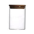 thumbnail image 1 of Transparent Clear High Cylinder Glass Sealed Kitchen Storage Bottle Jar with Lid Organization Container, 1 of 5