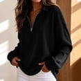 thumbnail image 6 of NominalSnug Sweatshirts for Women Half Zip Long Sleeve Shirts Collared Ribbed Knit Pullover Tops 2026, 6 of 8
