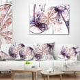 thumbnail image 4 of Designart Blue Pink Fractal Flower Pattern - Abstract Throw Pillow - 12x20, 4 of 5