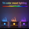 thumbnail image 2 of Diffuseur d'Arôme avec Effet Flamme, Diffuseur d'Huiles Essentielles avec, 200 Ml d'Humidificateur d'Air USB, Arrêt Automatique,, 2 of 5