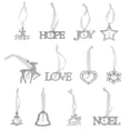 thumbnail image 3 of Navidad Aleación de Plata Adorno de árbol de Navidad-Paz / Esperanza / / Amor / Fe / Letras de Noel - Plata Sunnimix Decoración de la Navidad, 3 of 8