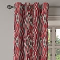 thumbnail image 3 of Ambesonne Grommet Curtain, , 50"x108", Vermilion Seafoam and Ivory, 3 of 5