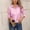 Pink, variant on ClodeEU Women's Striped Long Sleeve Button Down Collared Shirt,Fashion Casual Work Shirts Blue,Women's Plus L