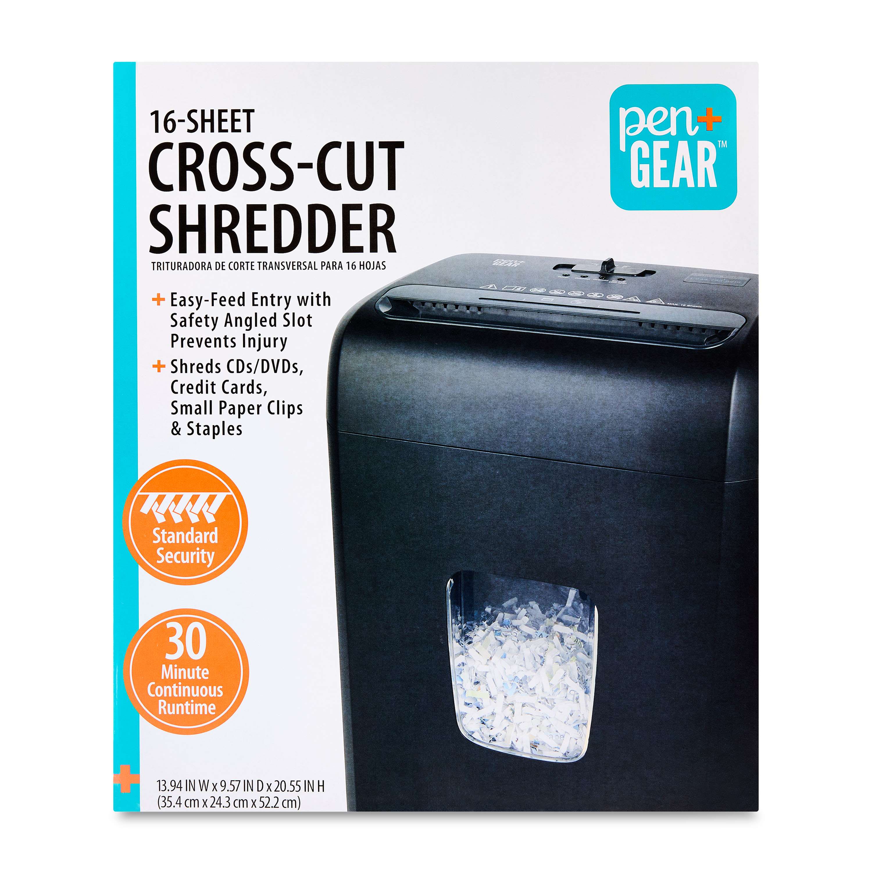 Pen+Gear 16-Sheet Cross-Cut Shredder with 5.3 Gallon Bin photo 1