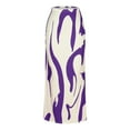 thumbnail image 6 of Womens Fashion Bodycon Skirts Ruched High Waist Fishtail Long Maxi Skirts Casual Club Going Out Y2k Outfits Purple, XL, 6 of 7