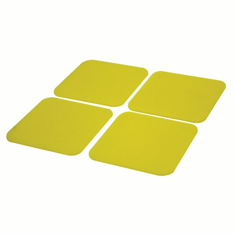 Dycem non-slip square coasters, set of 4, yellow Dycem non-slip square coasters, set of 4, yellow