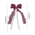 thumbnail image 3 of Elegant Pearl Bow Curtain Tieback - 26.9 X 12.9in Decorative Window Drapery Holdback - Three Colors Available for Home Living Room & Bedroom Decor, Wine, 1pc, 3 of 6