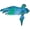 Blue Parrot, variant on In the Breeze 3380 — 3D Hummingbird Kite — Colorful-Printed Bird Kite with Applique Details, Kite Line and Reusable Bag Included
