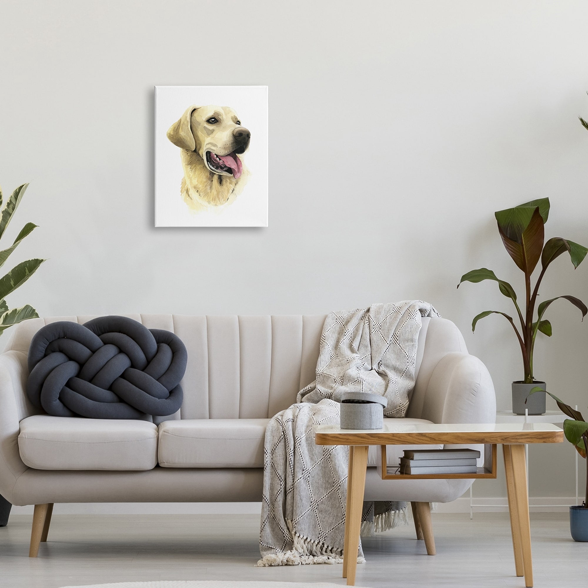 Stupell Industries Labrador Retriever Energetic Portrait Expression Canine Pet Painting,24 x 30, Design by Grace Popp