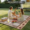 thumbnail image 4 of Red Texas Star Vintage Outdoor Rug for Patio/Deck/Porch, Non-Slip Large Area Rug 5 x 7 Ft, Farmhouse Berry Brown Wooden Indoor Outdoor Rugs Washable Area Rugs, Reversible Camping Rug Carpet Runner, 4 of 8
