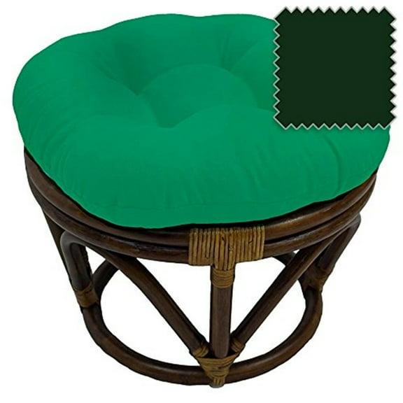 Footstool Ottoman with Cushion - Casual Foot Rest for Living Room, Bedroom, Entryway - 18" x 14" x 18"