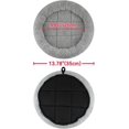 thumbnail image 4 of 13.78" Round Plush Cat Bed Mat, Dog Kitty Curling Sleep Cushion, Soft Cat Pad for Carrier/Crate, Rabbit Warm Bed, Antiskid Bottom, Easy Maintenance Machine Wash & Dry, S, Gray, 4 of 6