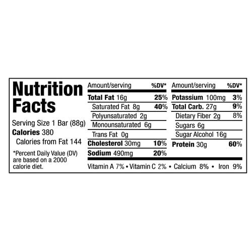 Power Crunch Nutrition Label Ythoreccio