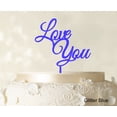 thumbnail image 1 of Love You Wedding Cake Topper Glitter Cake Topper Color Option Available 6-7 Inches Wide, 1 of 1