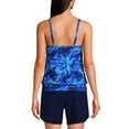 thumbnail image 2 of Lands' End Women's Chlorine Resistant Blouson Tankini Swimsuit Top, 2 of 3