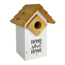 Wild Wings Farmhouse Cedar Bluebird House, White
