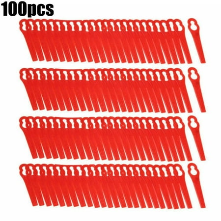 

SUNFEX 100Pcs Plastic Cutting Blades 83Mm For Cordless Grass Strimmer Trimmer Pa6